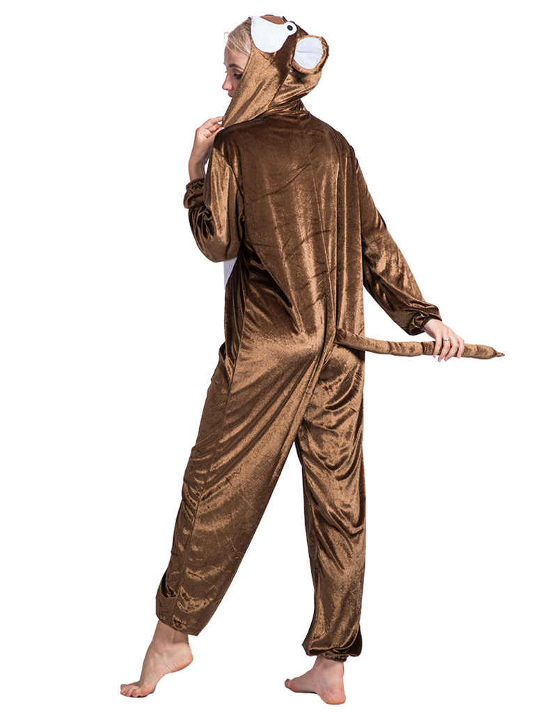 F1863 Summer Fabric Monkey Animal Onesie Kigurumi Pajama